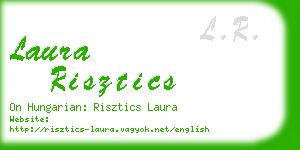 laura risztics business card